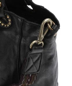 Shopper genarbtes Rindsleder schwarz