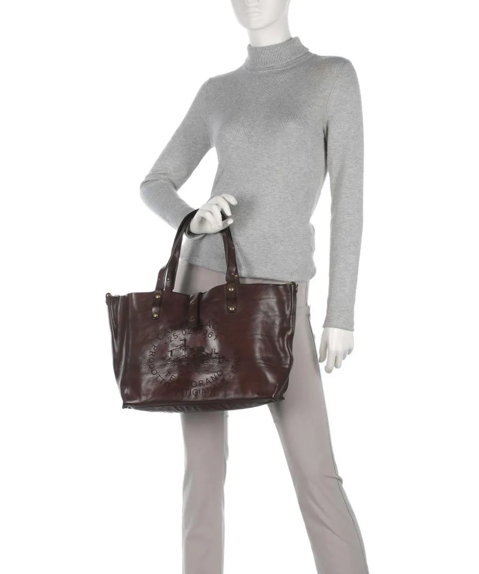 Shopper genarbtes Rindsleder dunkelbraun