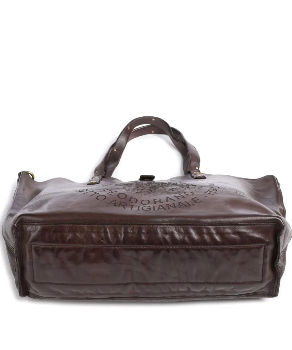 Shopper genarbtes Rindsleder dunkelbraun