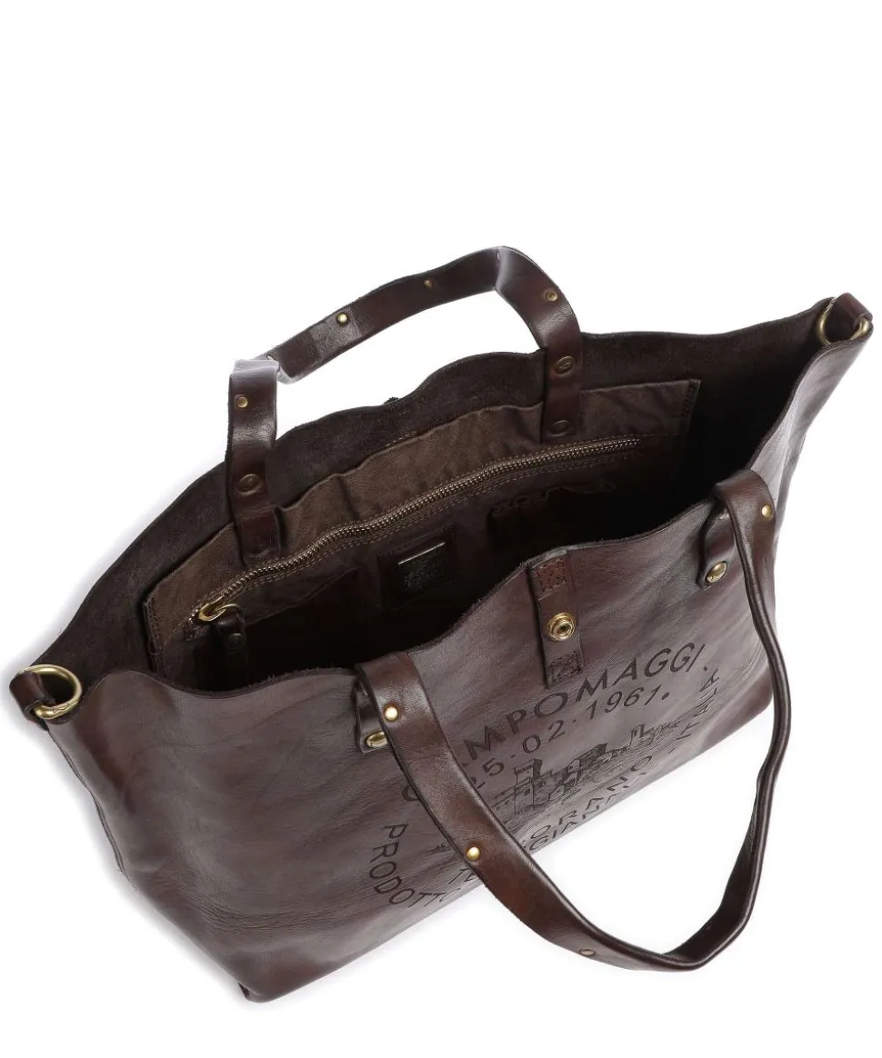 Shopper genarbtes Rindsleder dunkelbraun
