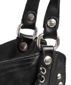 Shopper genarbtes Rindsleder schwarz