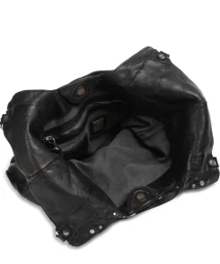 Shopper genarbtes Rindsleder schwarz