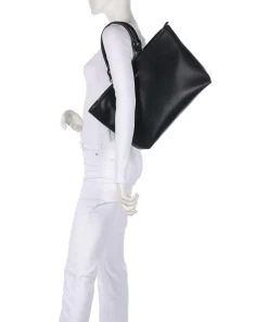 Shopper Lederimitat schwarz