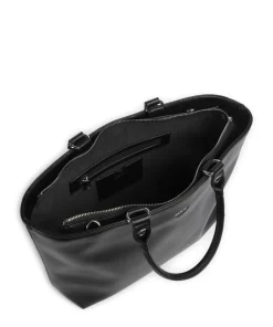 Shopper Lederimitat schwarz