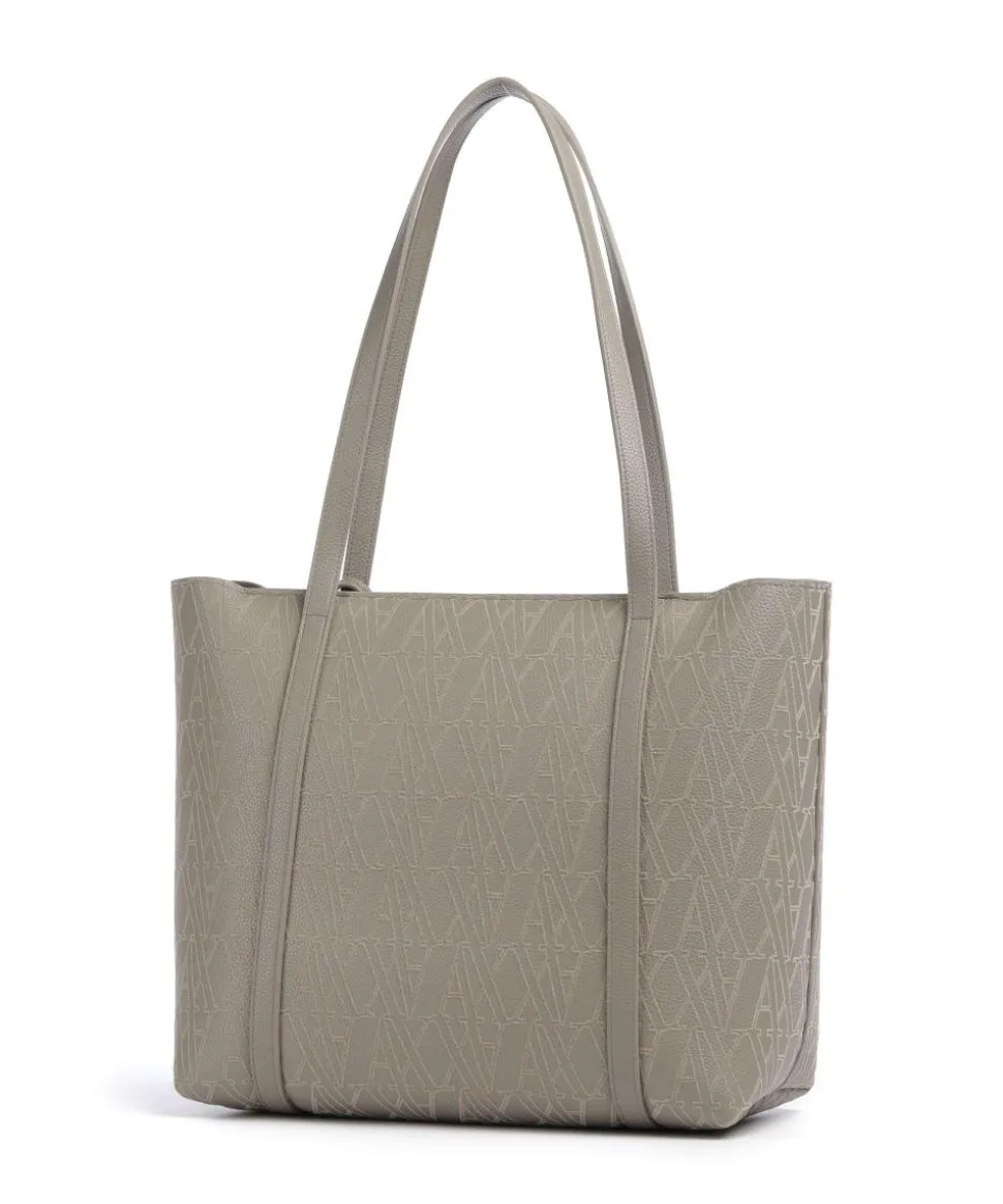Silvye Shopper Lederimitat taupe