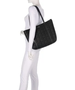 Silvye Shopper Lederimitat schwarz