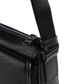 Simon Umhängetasche Lederimitat schwarz