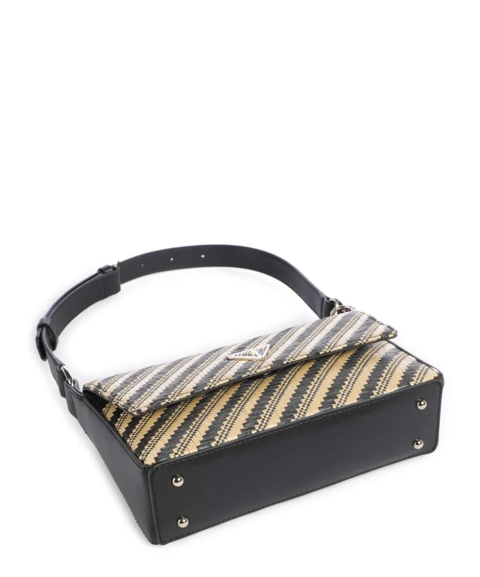 Simona Schultertasche Polypropylen natur/schwarz