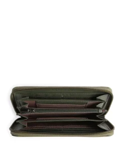 Sina RFID Geldbörse genarbtes Rindsleder olivgrün