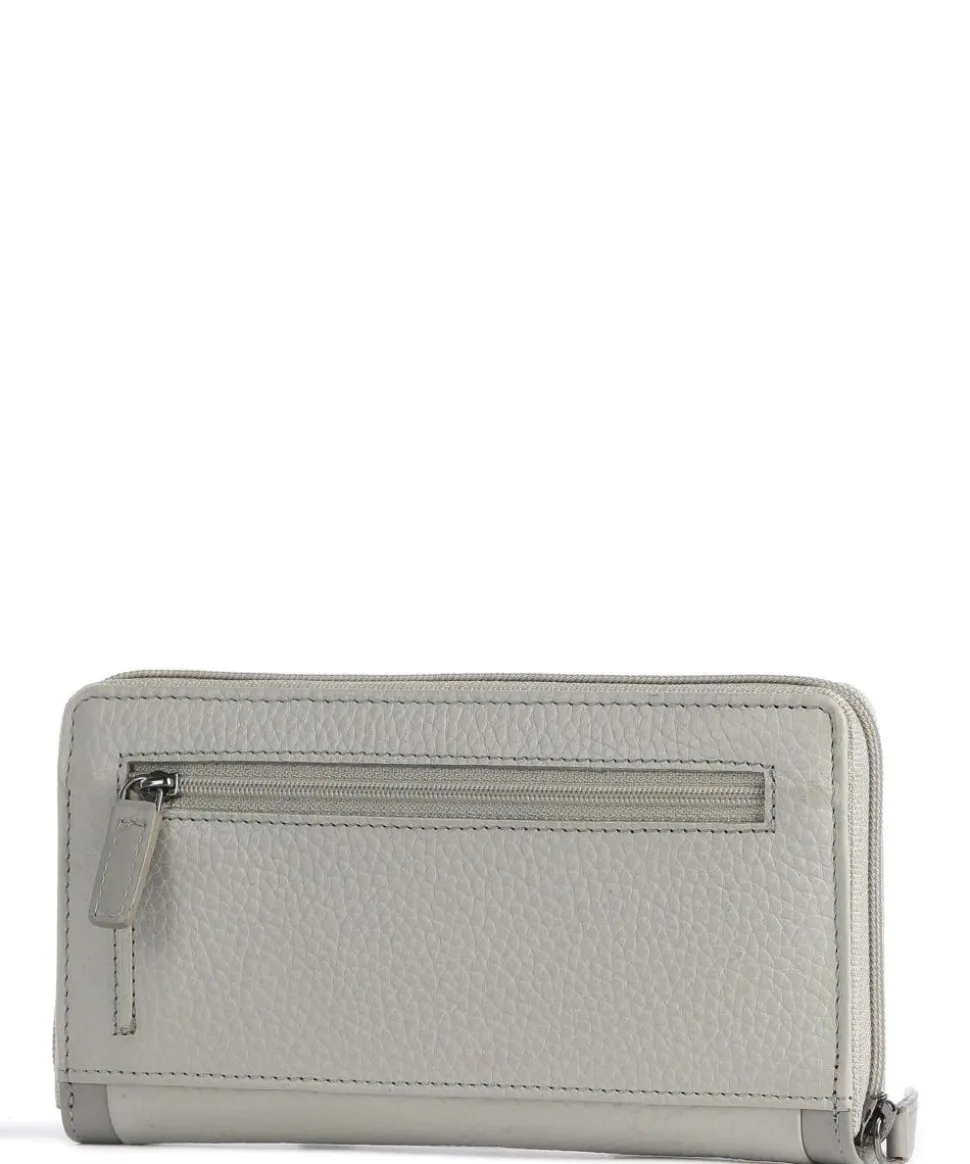 Sina RFID Geldbörse genarbtes Rindsleder hellgrau