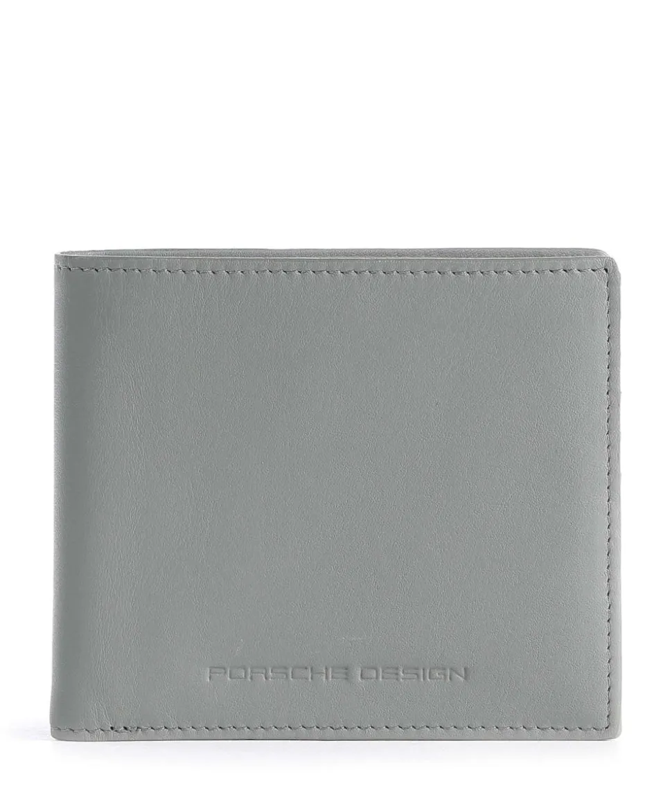 SLG Bus Billfold 10 RFID Kreditkartenetui genarbtes Rindsleder grau