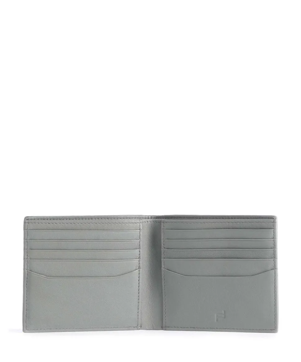 SLG Bus Billfold 10 RFID Kreditkartenetui genarbtes Rindsleder grau