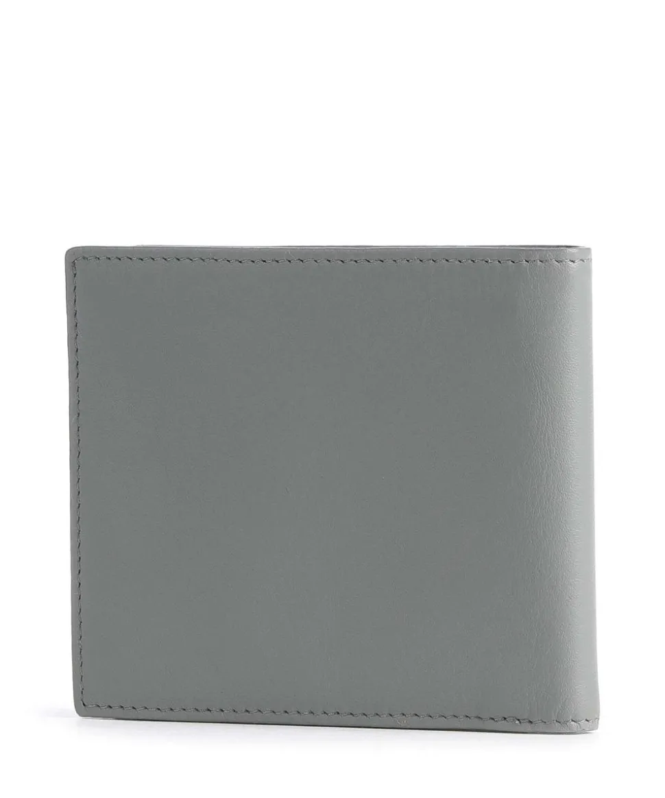 SLG Bus Billfold 10 RFID Kreditkartenetui genarbtes Rindsleder grau