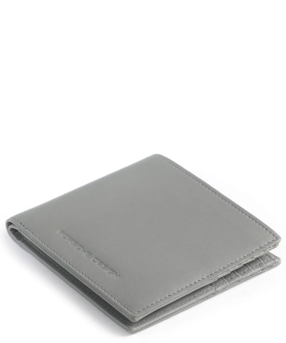 SLG Bus Billfold 10 RFID Kreditkartenetui genarbtes Rindsleder grau