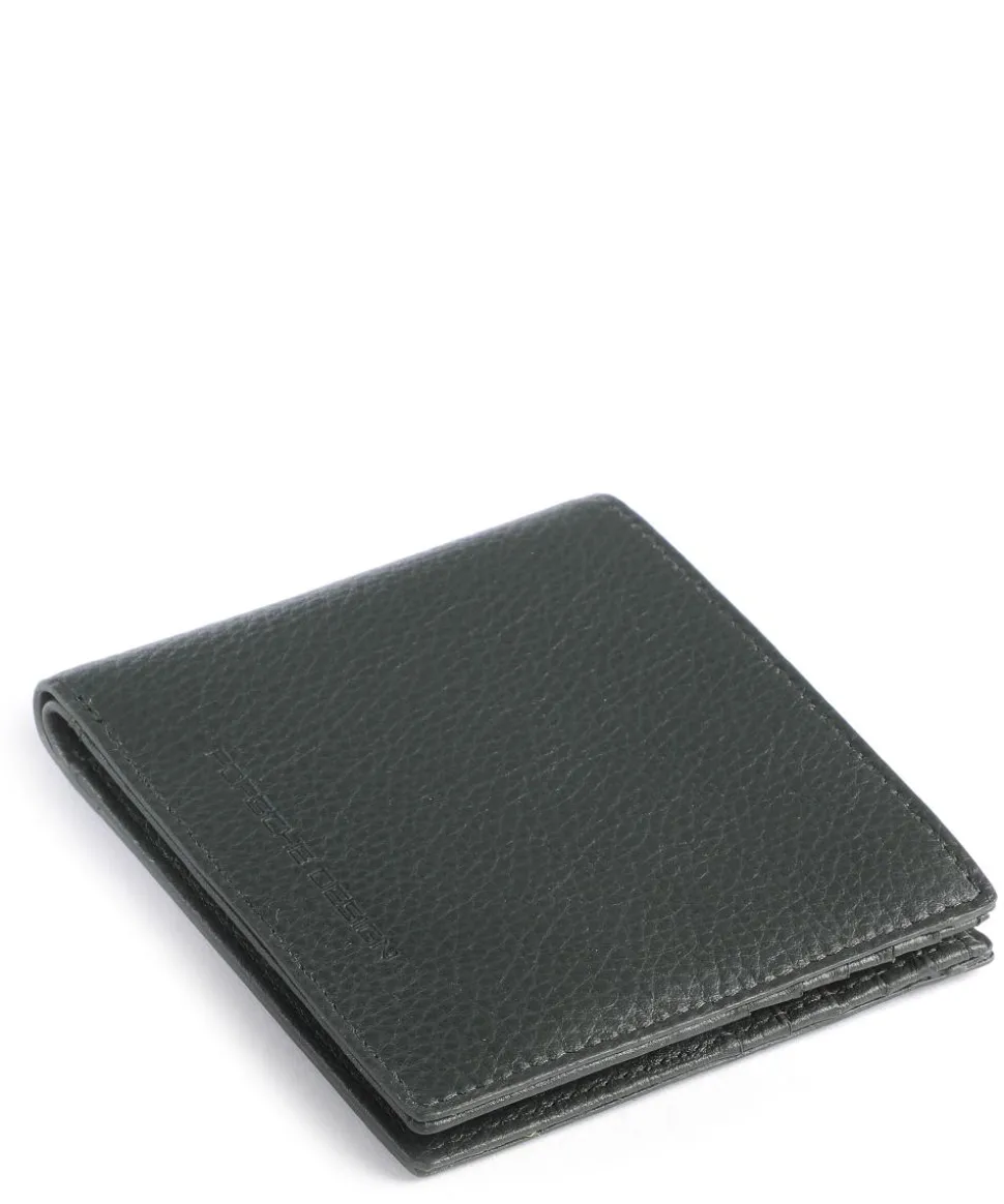 SLG Bus Billfold 10 RFID Kreditkartenetui genarbtes Rindsleder dunkelgrün