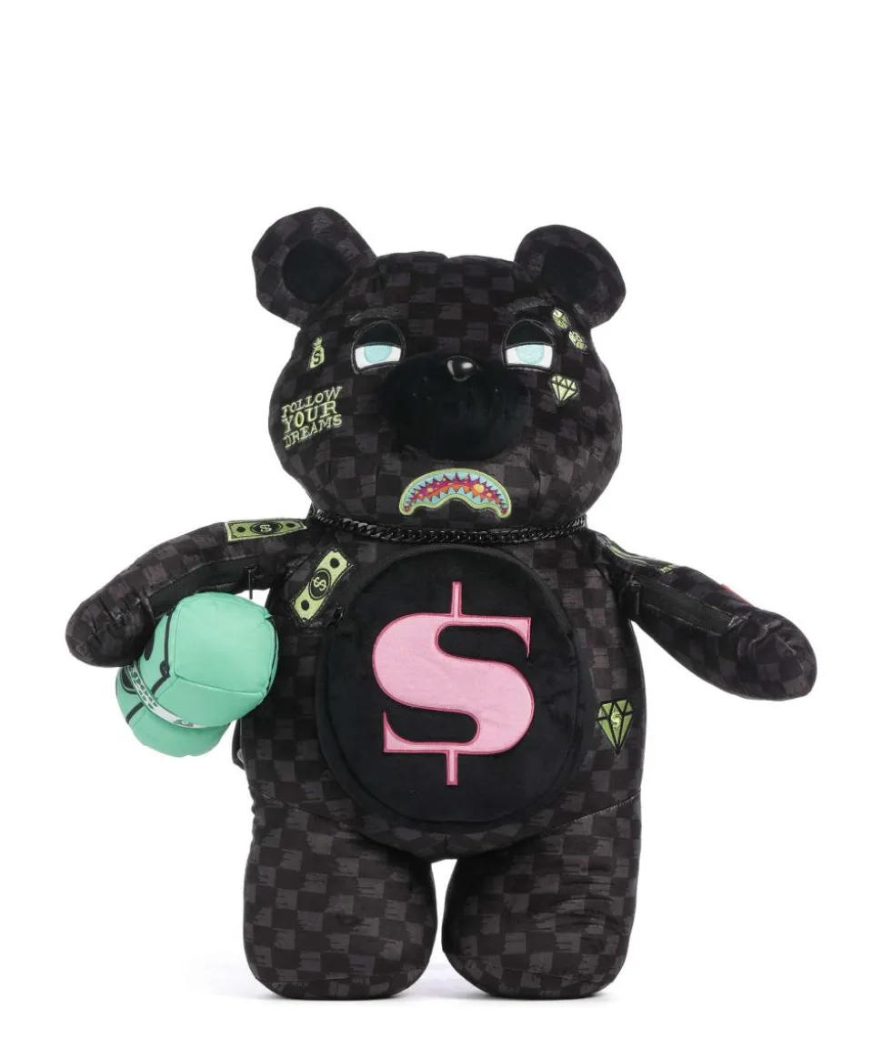 Slime Takeover Teddy Bear Rucksack Polyester schwarz/grau