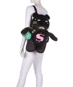 Slime Takeover Teddy Bear Rucksack Polyester schwarz/grau