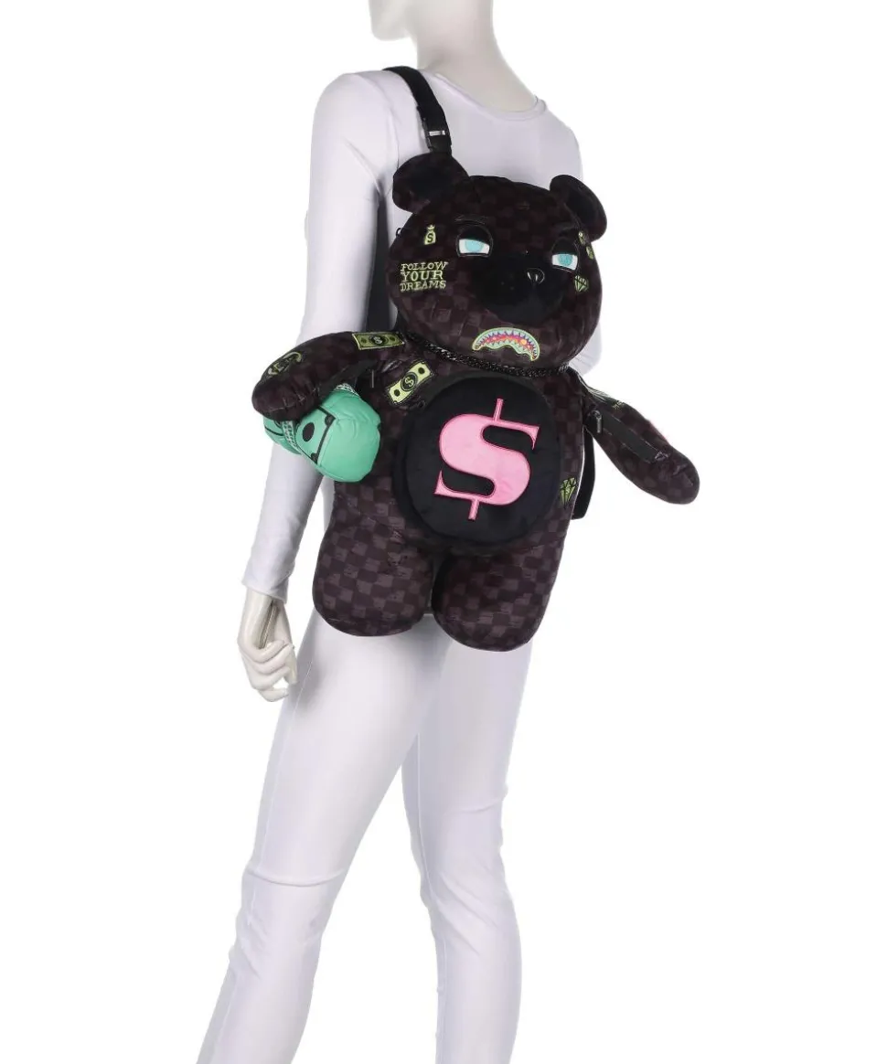 Slime Takeover Teddy Bear Rucksack Polyester schwarz/grau