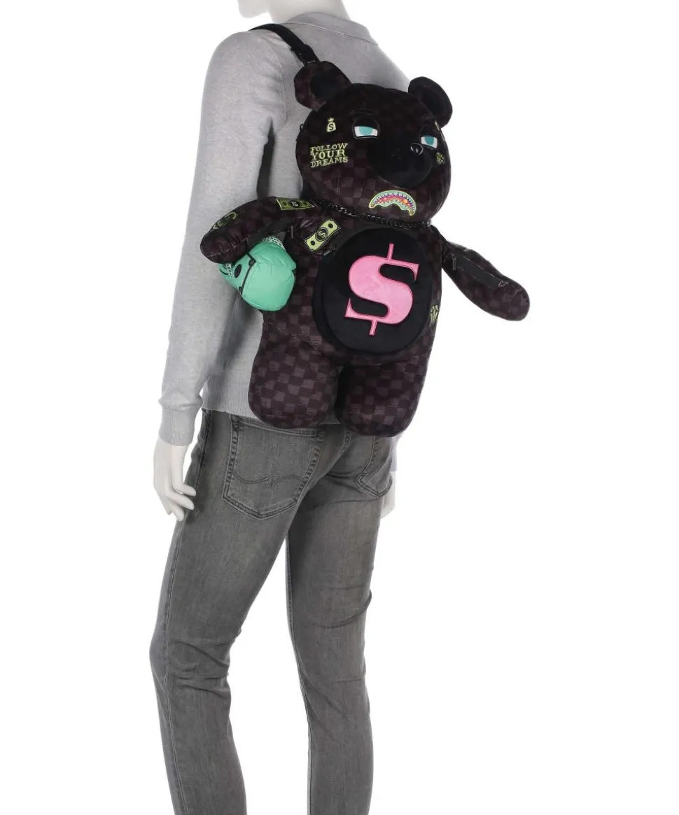 Slime Takeover Teddy Bear Rucksack Polyester schwarz/grau