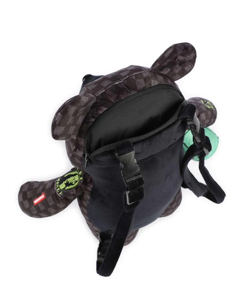 Slime Takeover Teddy Bear Rucksack Polyester schwarz/grau