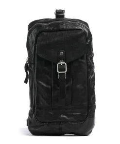 Slingbag fein genarbtes Rindsleder schwarz