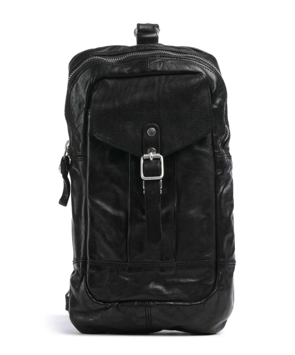 Slingbag fein genarbtes Rindsleder schwarz