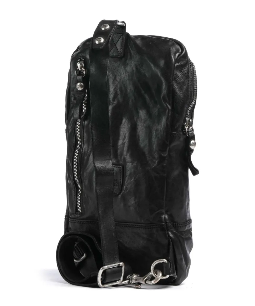 Slingbag fein genarbtes Rindsleder schwarz