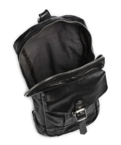 Slingbag fein genarbtes Rindsleder schwarz