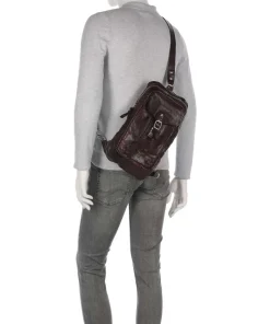 Slingbag fein genarbtes Rindsleder dunkelbraun