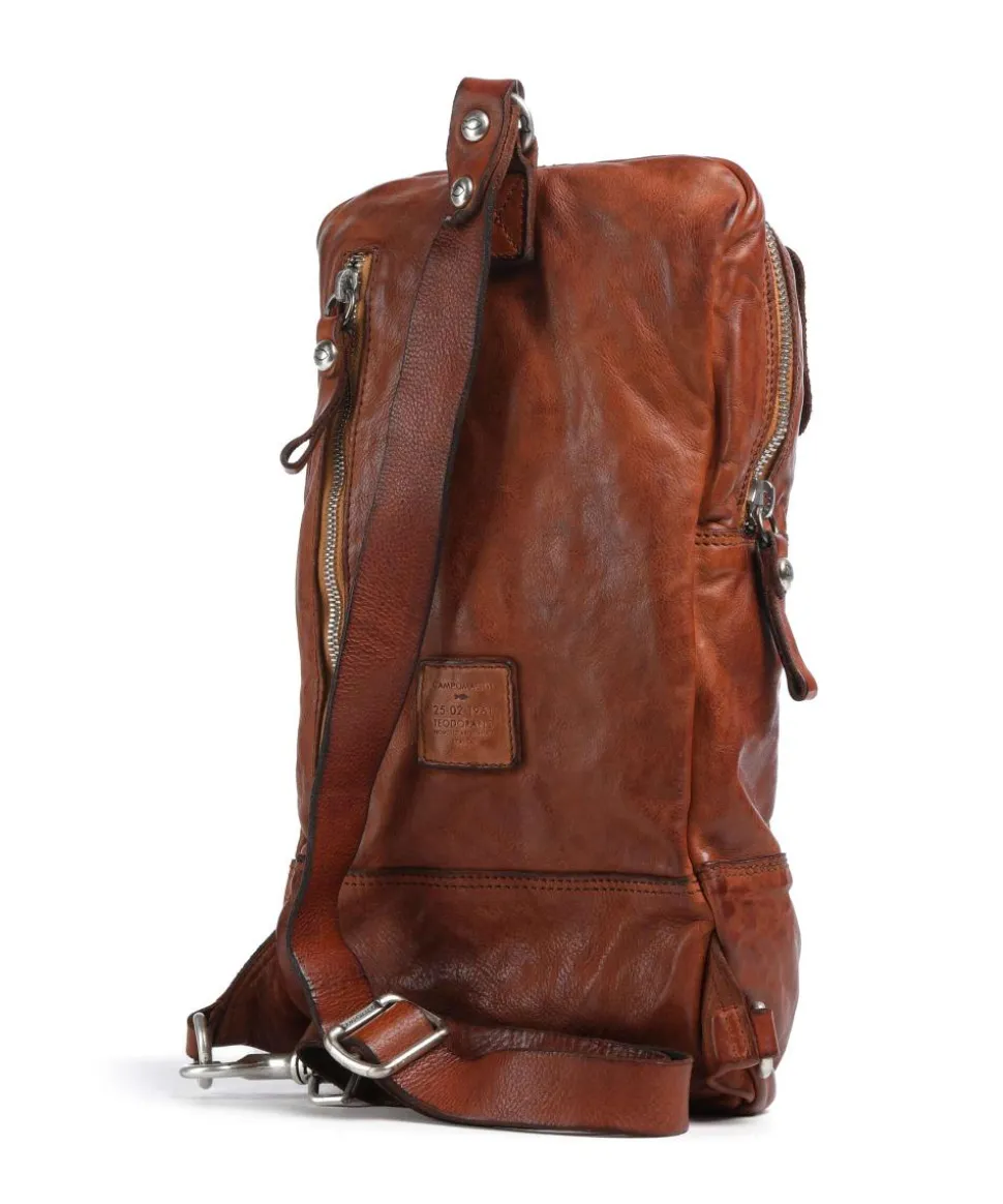 Slingbag fein genarbtes Rindsleder cognac