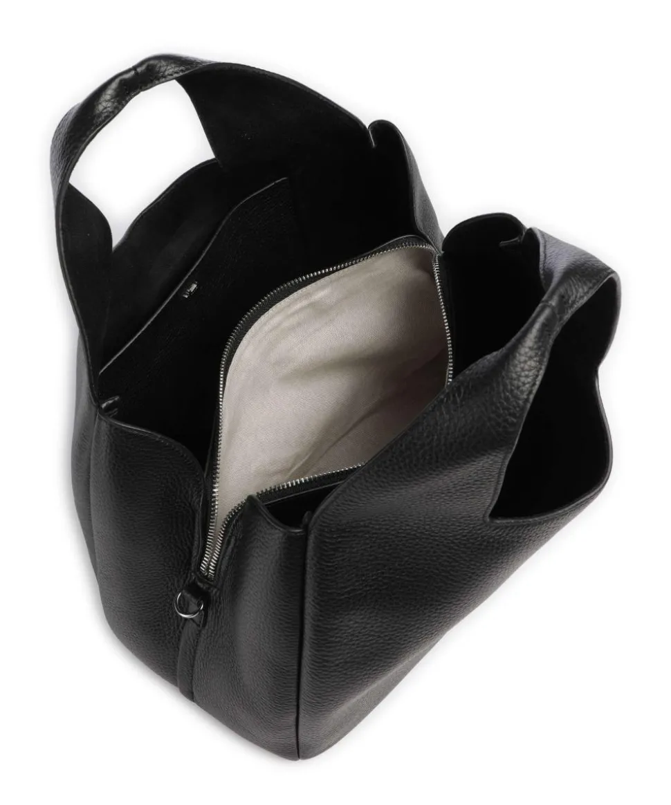 Sloane Street Handtasche genarbtes Rindsleder schwarz