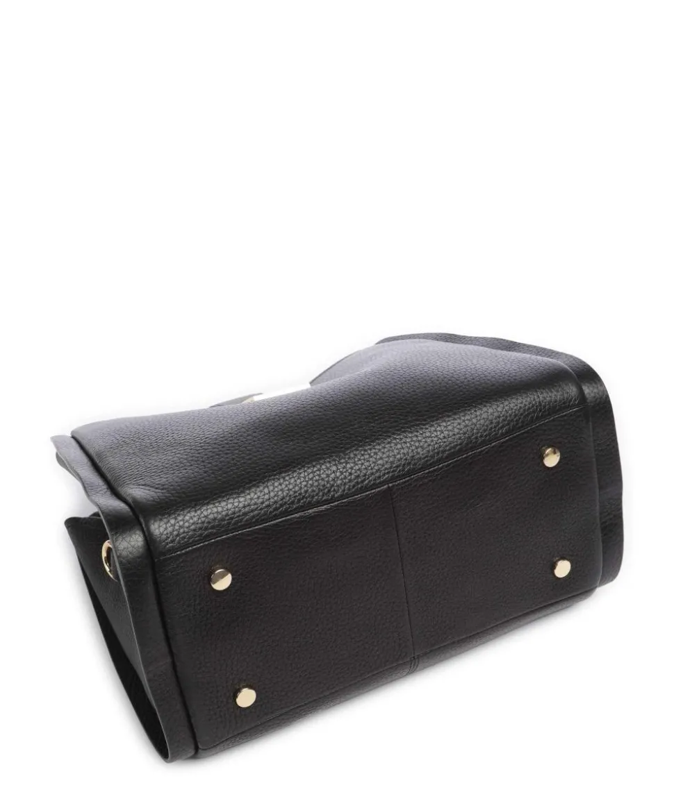 Sloane Street Umhängetasche genarbtes Rindsleder schwarz