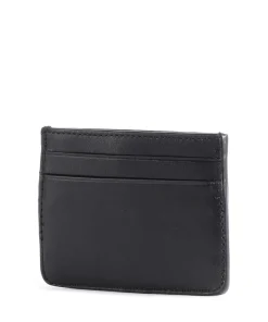 Small Kreditkartenetui glattes Rindsleder schwarz