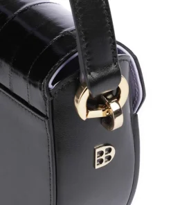 Smile Bag Schultertasche genarbtes Leder schwarz