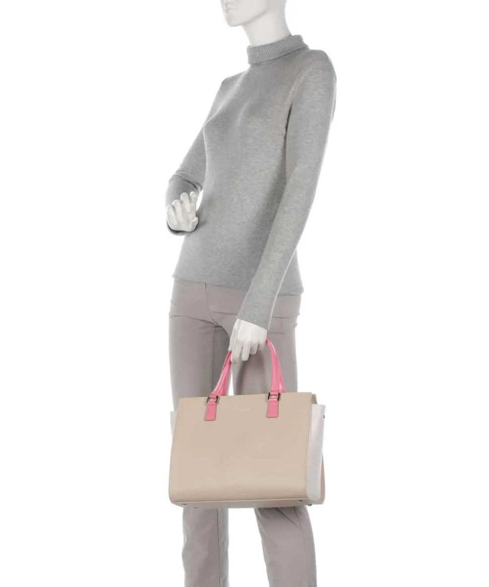 Smooth Handtasche Rindsleder beige