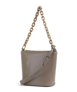 Sofi Schultertasche fein genarbtes Rindsleder taupe