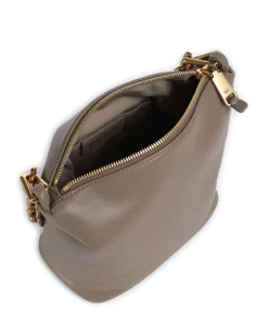 Sofi Schultertasche fein genarbtes Rindsleder taupe