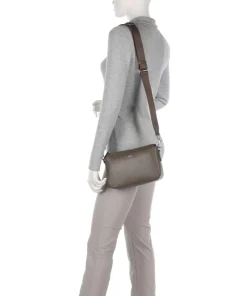 Sofisticato 1.0 Jasmina Umhängetasche fein genarbtes Leder braun