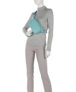 Soft Matelassé Gürteltasche weiches Rindsleder hellblau