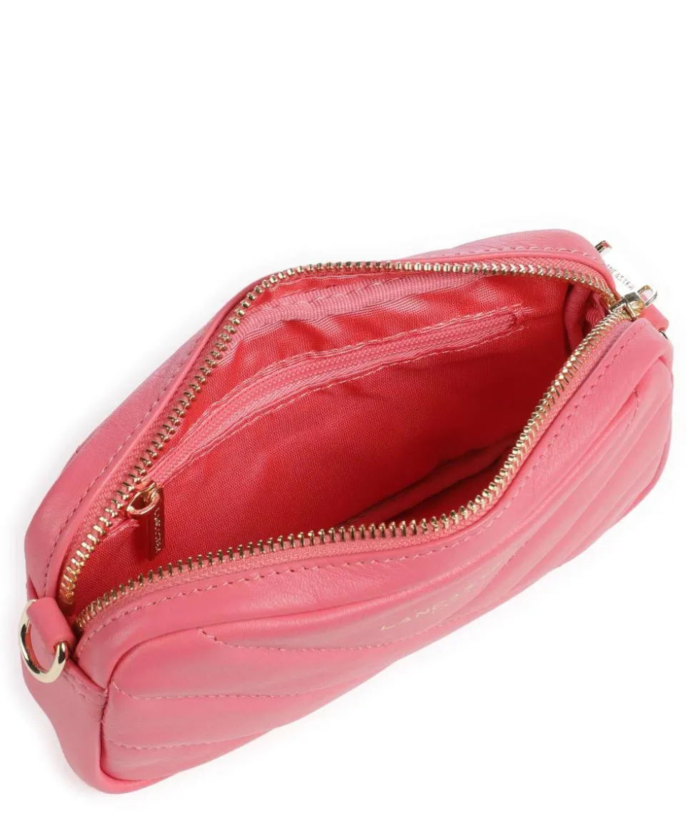 Soft Matelassé Umhängetasche weiches Rindsleder pink