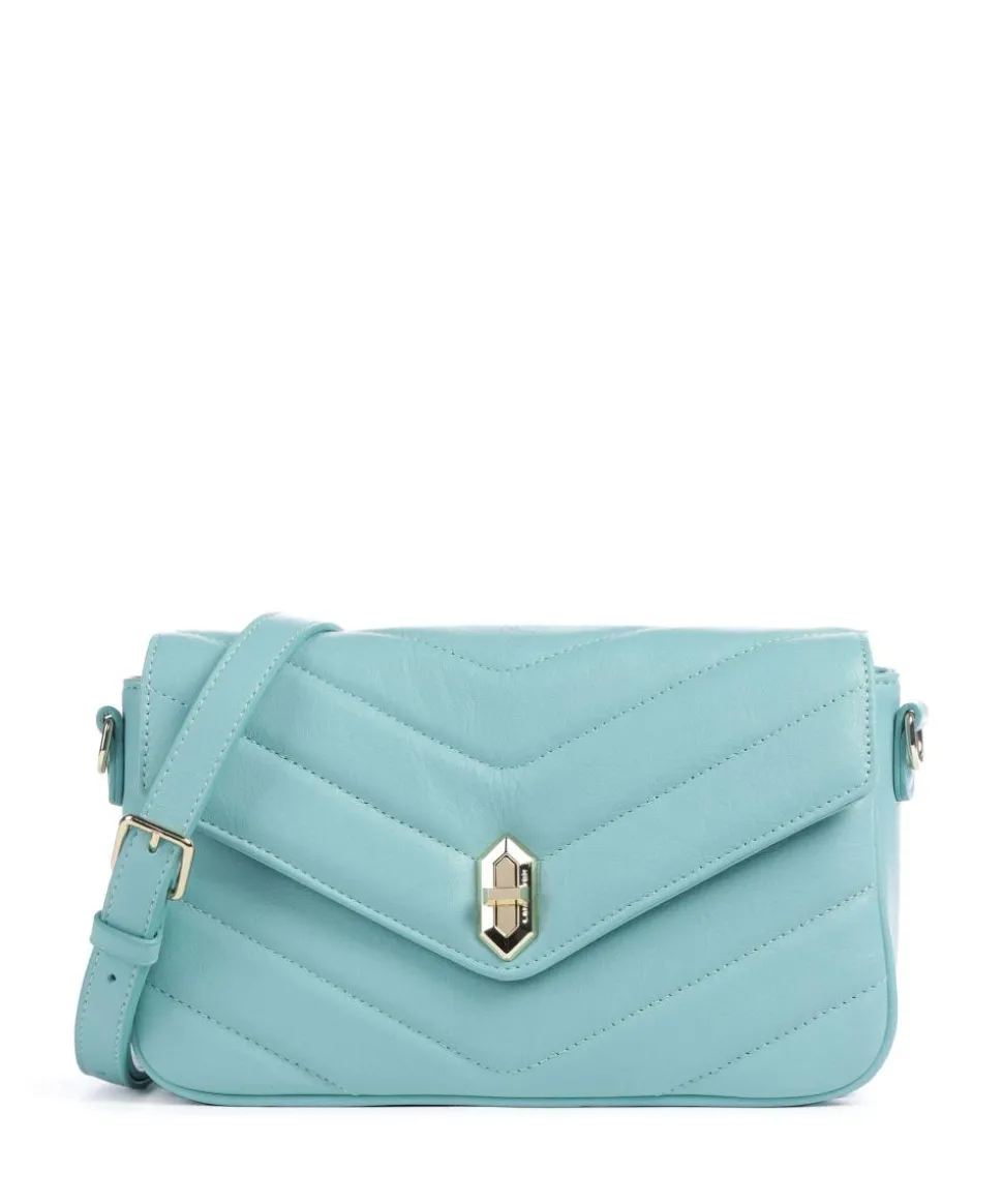 Soft Matelassé Umhängetasche weiches Rindsleder hellblau