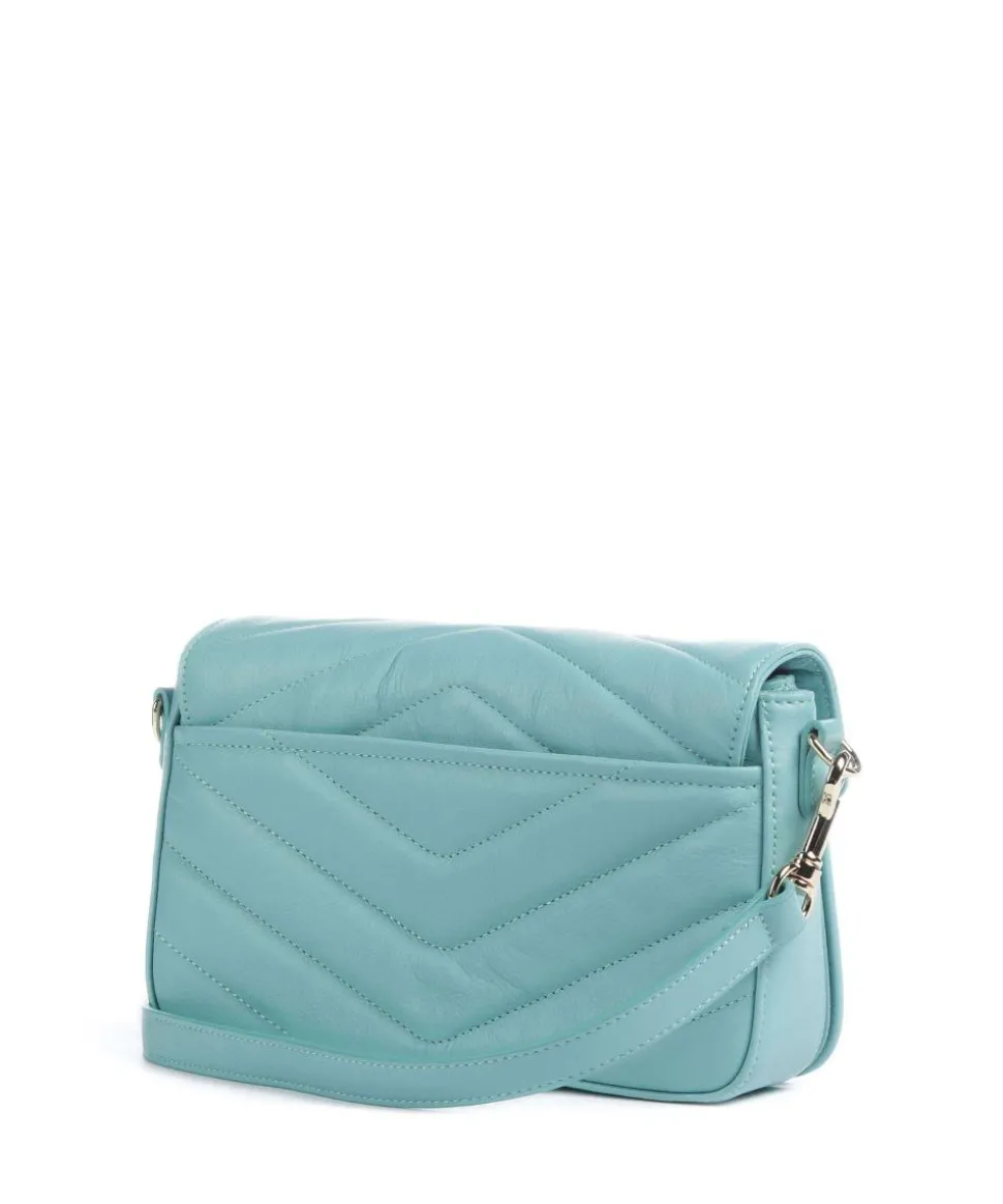 Soft Matelassé Umhängetasche weiches Rindsleder hellblau