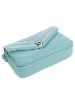 Soft Matelassé Umhängetasche weiches Rindsleder hellblau