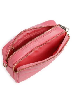 Soft Matelassé Umhängetasche weiches Rindsleder pink