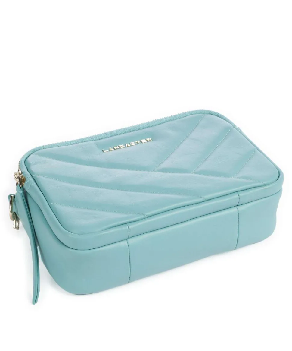 Soft Matelassé Umhängetasche weiches Rindsleder hellblau