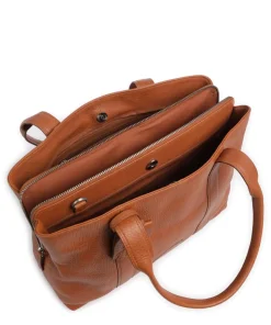 Soft Skylar Aktentasche 13″ genarbtes Leder cognac