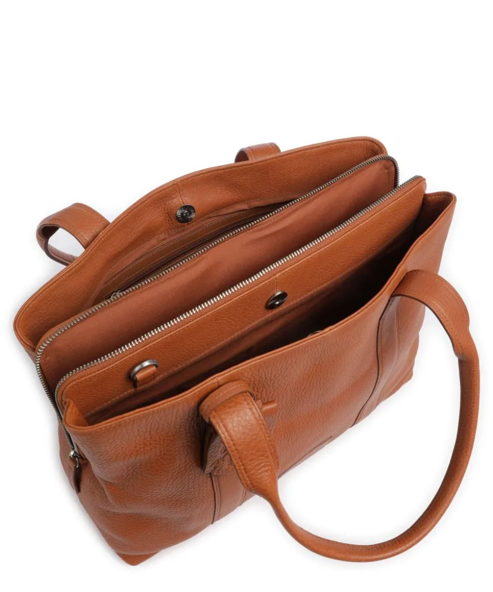 Soft Skylar Aktentasche 13″ genarbtes Leder cognac