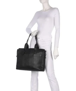 Soft Skylar Aktentasche 15″ fein genarbtes Leder schwarz