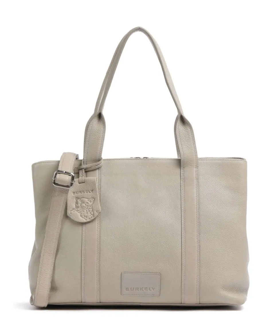 Soft Skylar Aktentasche 13″ genarbtes Leder hellgrau