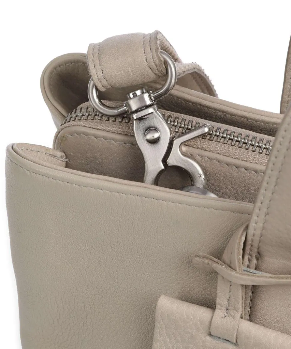 Soft Skylar Aktentasche 13″ genarbtes Leder hellgrau